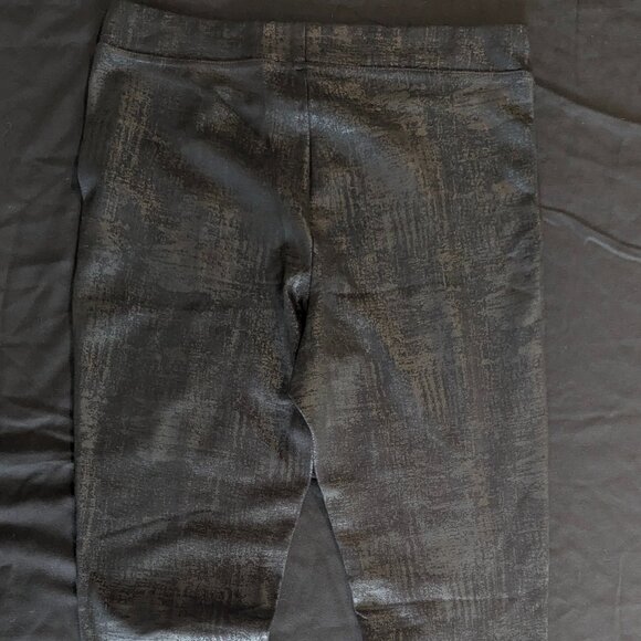 Calvin Klein Metallic Textured Pants Legging - Size M - Picture 8 of 10